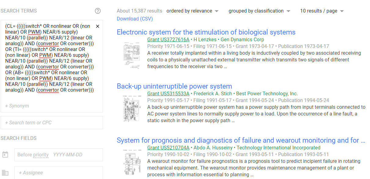 search patent assignments