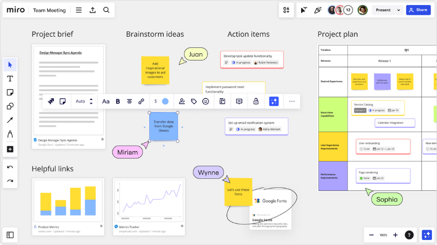 Miro helps remote teams brainstorm, ideate, and develop solutions together