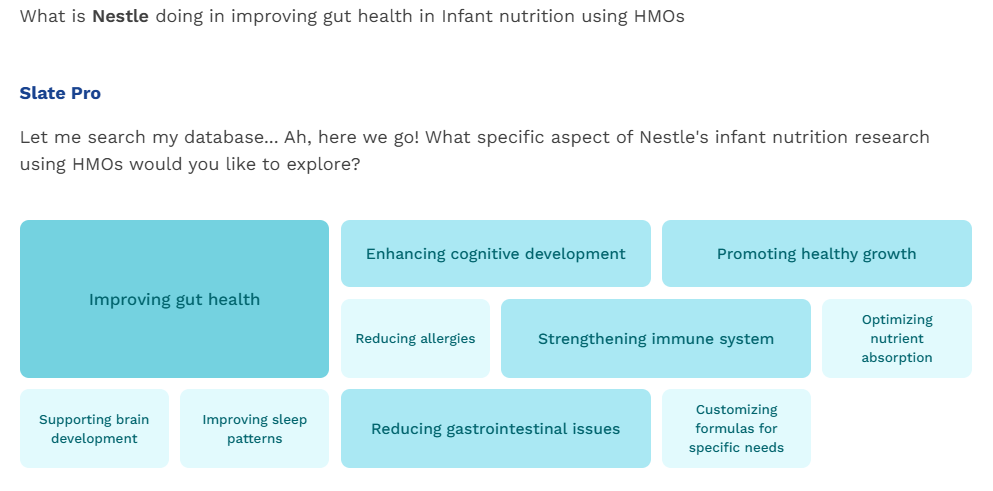 Slate pro: Nestle in HMO infant nutrition