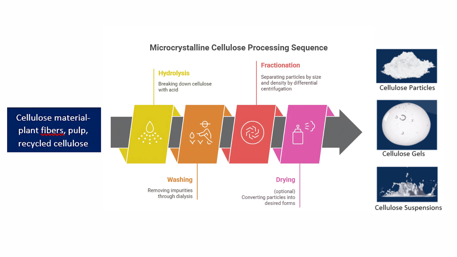 Microcrystalline Cellulose Processing Sequence