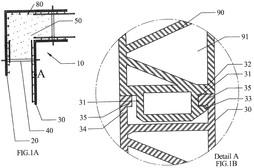 Interlocking polymer panels with cavities 