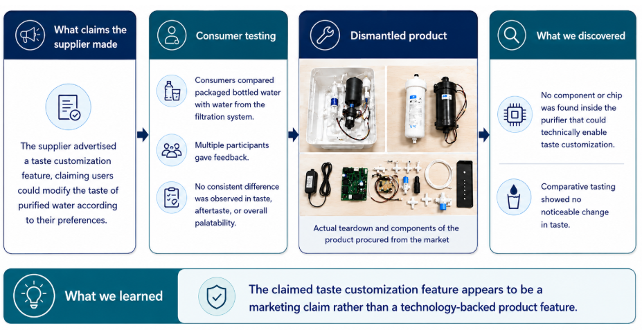 Supplier claim and technology validation process